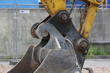 Detail einer Bagger Schaufel
