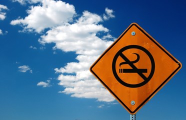 No Smoking road sign - 23892734