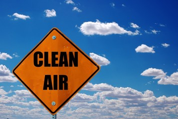 Clean air road sign - 23892736