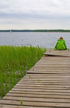 Girl on a jetty