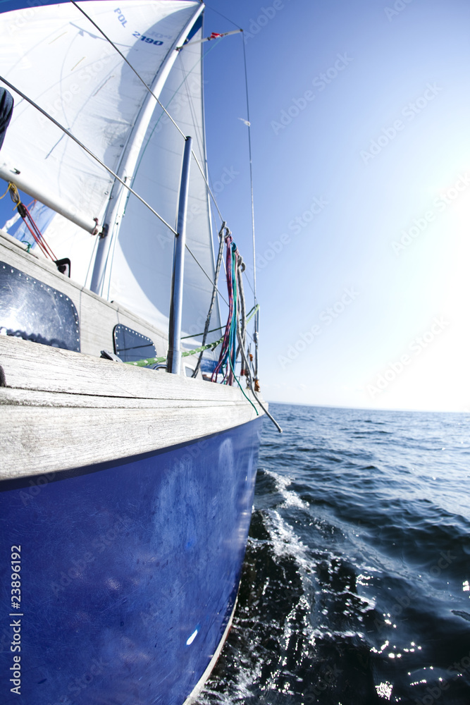 Wall mural Sailing boat in the sea