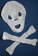 Crocheted Skull and Crossbones