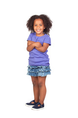 Adorable african little girl with beautiful hairstyle