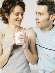 Couple Enjoy Morning Company