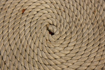 Circle made of boat rope