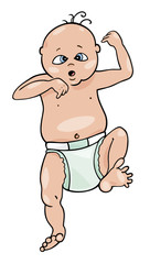 Obraz premium surprised baby