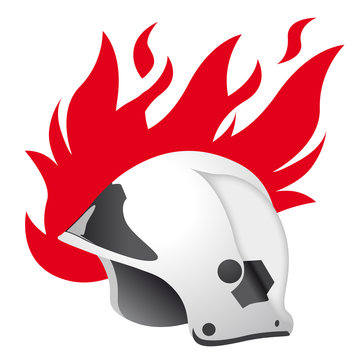 firefighters - helmet & flames