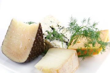 chesses on white ceramic plate