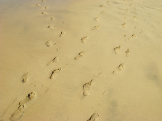Fußspuren im Sand