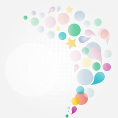 Colorful banner with circle and place for text illustration