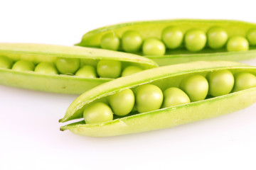 green pea isolated on white