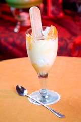 dessert with oranges