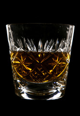 Whiskey in crystal glass