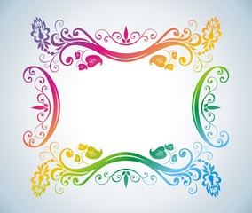 Colorful vintage frame.