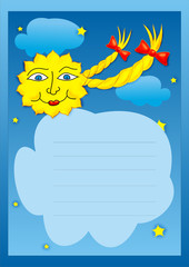 card - a comet in the night sky