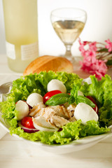 chicken salad with mozzarella - insalata pollo e mozzarella