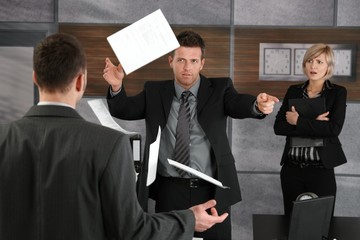 Angry director rejecting business report