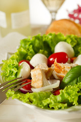 chicken salad with mozzarella - insalata pollo e mozzarella