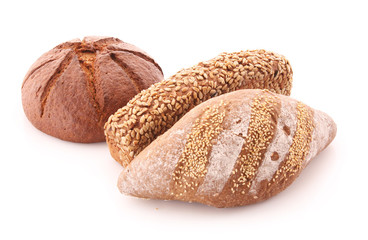 Bread isolated on white