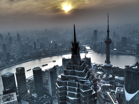Blick vom World Financial Center Schanghai