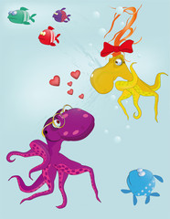 Fairy tale about love and octopuses