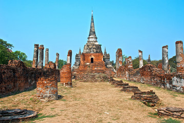 Obraz premium Buddhist temple in Ayutthaya