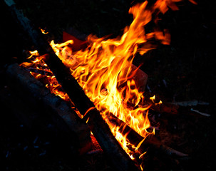 Fire at night