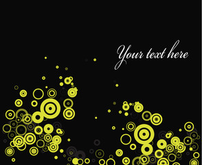 The image with colored ovals on blask background. © Vshyukova