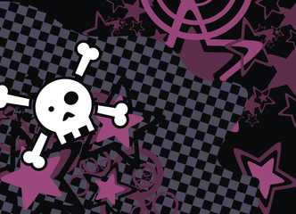 skull cartoon background0103