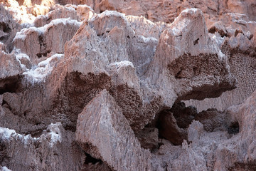 Sedimentary minerals in Atacama desert, Chile