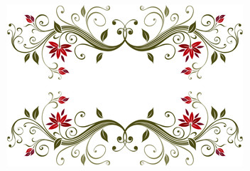 Decorative floral frame