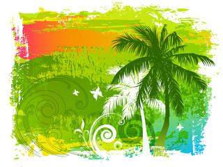 Naklejka premium Tropical background