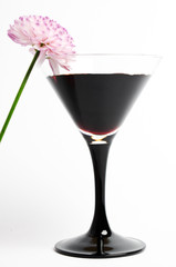 Blumen und Getränke