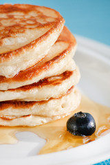 pancakes with honey and berry