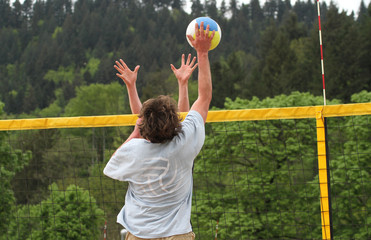 beach volleyball smash