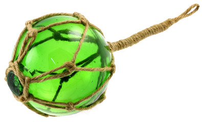 flotteur boule verre décoration, fond blanc © Unclesam