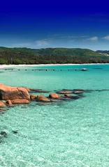 Photo sur Plexiglas Plage de Palombaggia, Corse Panorama plage cousu