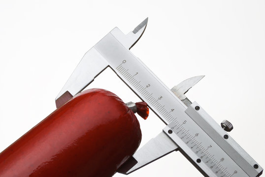 Sausage measured with vernier callipers