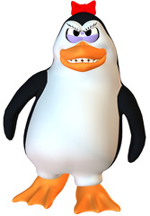 angry female penguin
