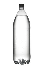 Bottle of water isolated on white. With path.