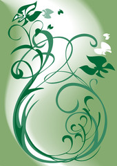 Frame with butterflies