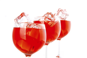 wine and crystal ice
