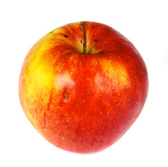 red apple on white background