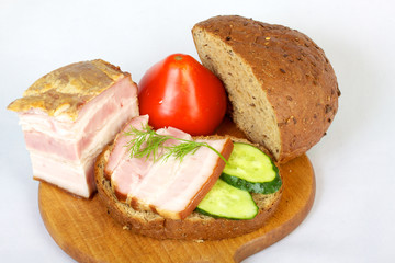 Close-up of a fresh sandwich