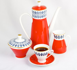 isolated coffee set