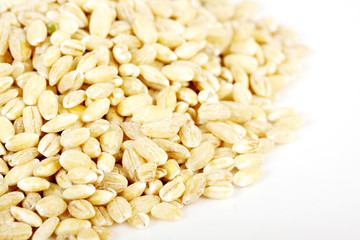 raw perl barley isolated