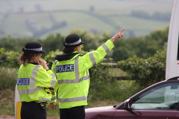 Police women at accident