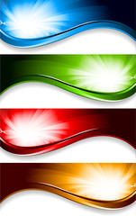 Vector bright banners