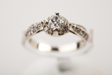 Ring a white background