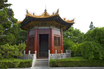 chine,xi'an : pavillon forêt des 4000 stèles